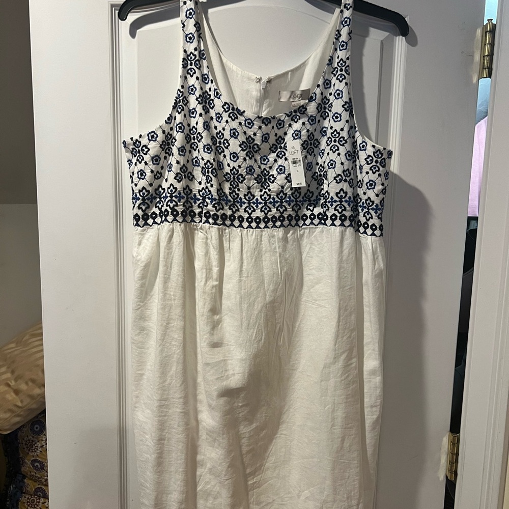 White linen dress